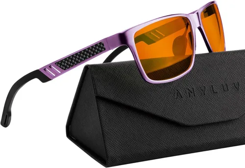 Vista 16 de ANYLUV Blue Light Blocking Glasses Men Computer Gaming Glasses Lightweight Al-Mg Metal Anti Eyestrain Eye Protection