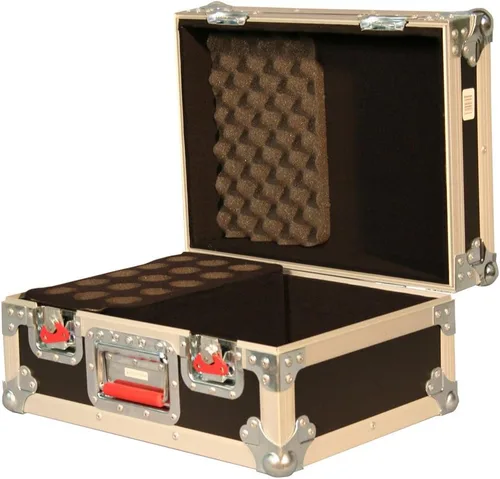 Vista 12 de Gator Cases G-TOUR Series - Carcasa con gotas de espuma para (15) micrófonos con cable y almacenamiento de accesorios (G-TOUR M15)