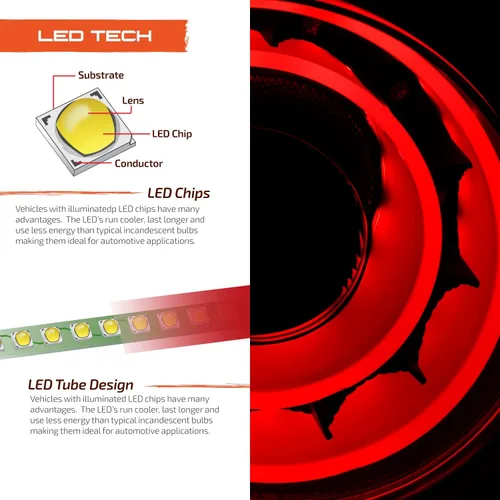 Vista 5 de AKKON - Compatible con 2009-2017 GTR GT-R R35 Sport Coupé 2 puertas LED negras luces traseras conductor+pasajero con freno de estacionamiento