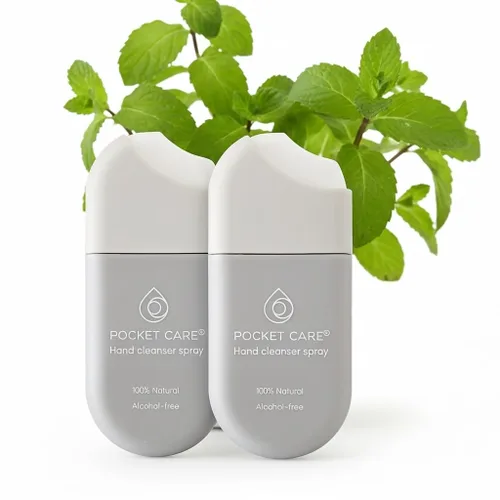 Vista 13 de POCKET CARE Desinfectante hidratante de manos sin alcohol, spray perfumado de goma de mascar 100% natural, limpiador de manos suave diario