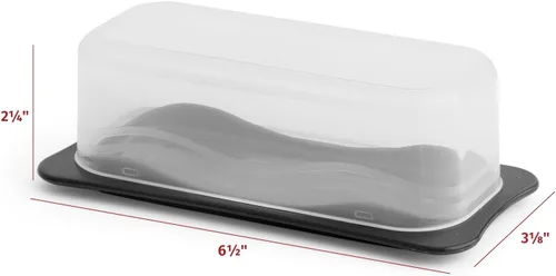 Vista 5 de Signoraware Mantequillera con Tapa - Recipiente Guardamantequilla con Tapa Transparente para Encimera, Refrigerador - Plástico Duradero