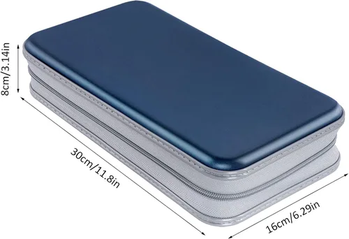 Vista 6 de Siveit Funda para CD, soporte para CD/DVD, cartera de 80 capacidad, funda para CD y DVD, carpeta de almacenamiento de CD y DVD de plástico duro