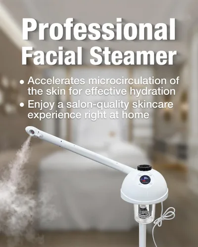 Vista 2 de Vaporizador facial profesional con función de ozono caliente, ideal para esteticistas y profesionales de la belleza, para uso en casa o en el salón