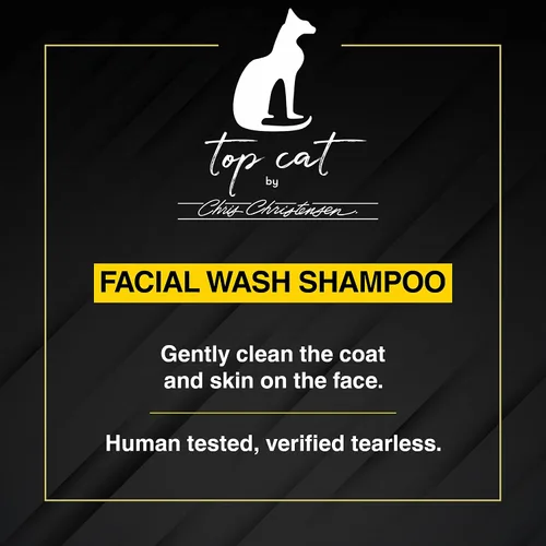 Vista 3 de Chris Christensen Top Cat - Champú de lavado facial para gatos, novio como un profesional, suave y sin lágrimas, sin sulfatos y jabón, 8 onzas