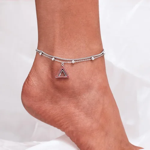 Vista 56 de CHIC & ARTSY Tobilleras de plata de ley S925 para mujer, pulsera de tobillo ajustable multicapa para playa, joyería de verano para mujer, de 10 a 11