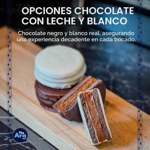 Vista 3 de THEARG RASTA - Chocolate Alfajores Relleno de Dulce de Leche Argentino Alfajor de Argentina - Chocolate con Leche 2.47 oz