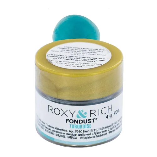 Vista 3 de Roxy & Rich Fondust - Polvo para alimentos color aguacate, 0.14 oz