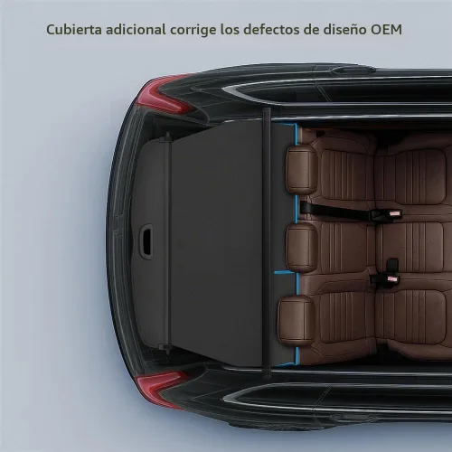 Vista 6 de cubierta retráctil para baúl trasero compatible con Toyota RAV4 2013-2018, protector de seguridad, pantalla de privacidad para equipaje