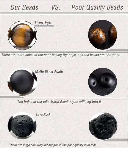 Vista 5 de Pulsera para hombre con diseño de ojo de tigre para hombre, novio, marido, papá, hijo, nieto, hermano, piedra natural, aniversario, Navidad