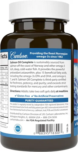 Vista 3 de Carlson Labs - Aceite de salmón en gel suave, 60