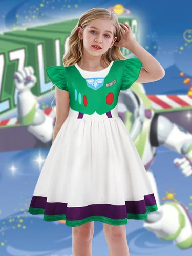 Vista 3 de Eledobby Disfraz de vaquera para niñas, disfraz de princesa para Halloween, cosplay, regalo de Navidad y cumpleaños