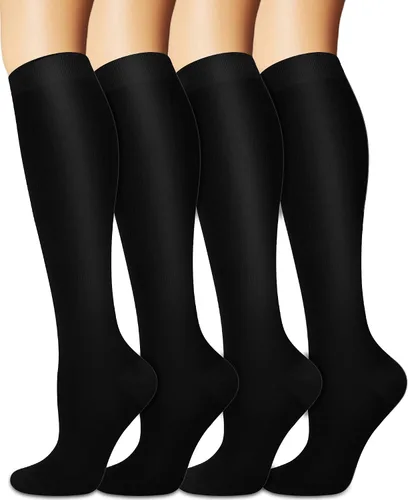 Vista 15 de Calcetines de compresión para mujeres y hombres circulación (3 pares) son el mejor apoyo para correr, atletismo, ciclismo, senderismo