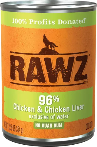 Vista 13 de Rawz Alimento húmedo enlatado con 96% de carne para perros, paquete de 12 / latas de 12.5 oz. (Carne de res/Hígado de res)