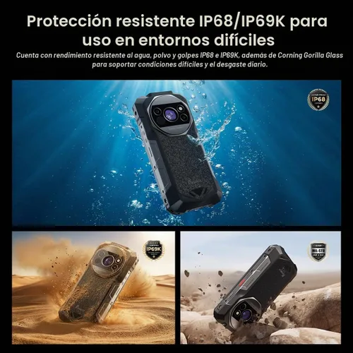 Vista 16 de FOSSIBOT F115 ultra 5G 20000mAh/33W de imágenes térmicas rugosas Android 16 Gris