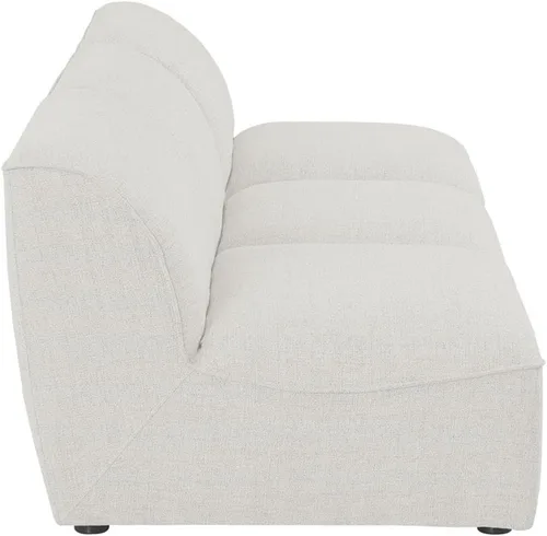 Vista 7 de Meridian Furniture 683Cream-S99 Colección Miramar Modern Sofá modular tapizado con textura de lino contemporáneo, crema, 99 pulgadas de ancho x 38