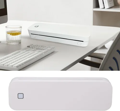 Vista 7 de Fafeicy Wireless Thermal Printer Portable Inkless Low Noise High Resolution 200DPI for Home Office Travel Compact Size 26.2x8x4.7cm
