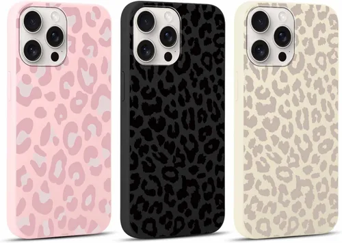 Vista 45 de Paquete de 3 Lindas Fundas con Estampado de Guepardo para iPhone 7/8/SE 2020/SE 2022 de 4.7", Fundas de Diseño Estético de Leopardo de Silicona