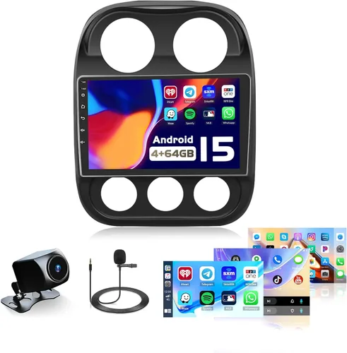 Vista 10 de Radio de coche para Jeep Compass Patriot 2010 2011 2012 2013 2014 2015 2016: pantalla táctil Android de 10.1 pulgadas para Compass Patriot estéreo