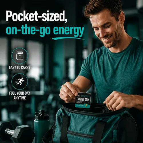 Vista 8 de DC24 DAILYCARE - Goma de mascar energética con cafeína, 50 mg de cafeína
