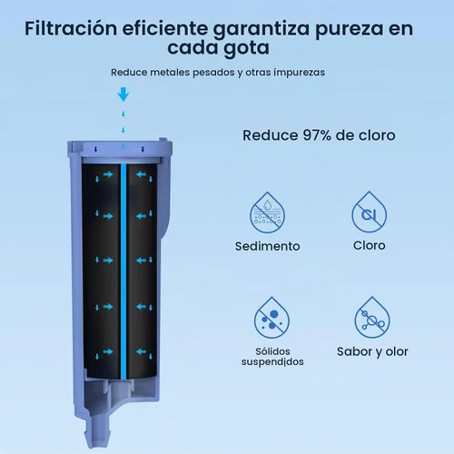 Vista 3 de GLACIER FRESH Compatible con filtro inhibidor de escala de perfil GE, 1 Filtro de agua de repuesto para máquina de hielo de pepita de ópalo, filtro