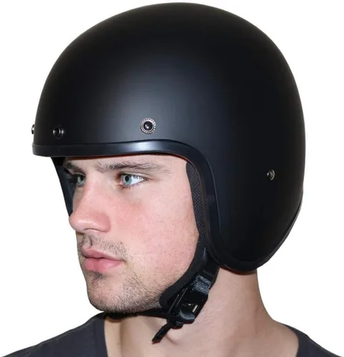 Vista 6 de Daytona Helmets Casco de motocicleta de cara abierta de 3/4 – Aprobado por DOT [Escamas de metal rojo] [XL]