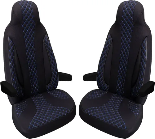 Vista 13 de Bremer SITZBEZÜGE Motorhome Seat Covers Ford Transit Custom Vanestro Atlantic Titanium WPL401 WPL401 - Black/Grey
