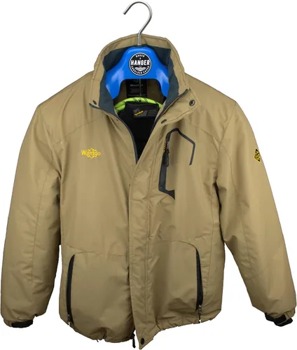 Vista 4 de Percha para colgar abrigos de parka «Shoulder Saver», fabricado en Estados Unidos, gancho giratorio de 6 pulgadas (azul)