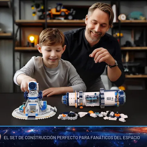 Vista 6 de JMBricklayer Space Telescope Building Set with Cool Lights for Adults 70009 Azul