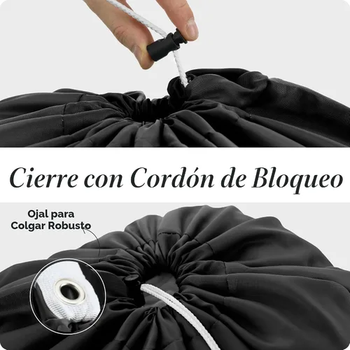 Vista 6 de Handy Laundry Nylon XL - Gran capacidad con cordón de cierre, lavable a máquina, se ajusta a cestas o cestos de lavandería, sostiene 3 cargas