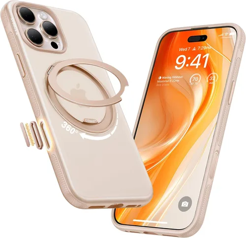 Vista 16 de TORRAS Soporte Magnético 360 para Funda de iPhone 16 Pro, Ostand 3.0 [Compatible con MagSafe] [4X Grado Militar Resistente a Golpes] Cubierta