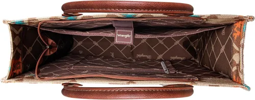 Vista 5 de Wrangler - Cartera para tarjetas de crédito para mujer, estilo bohemio, azteca, con bolsillo con cremallera