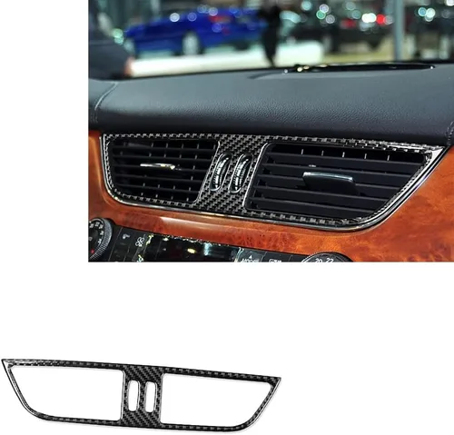 Vista 13 de ontto Accesorios de coche Fibra de carbono Exterior Cuerpo Frente Decoración Pegatinas Fit para Mercedes-Benz CLS C219 2004-2009 Negro