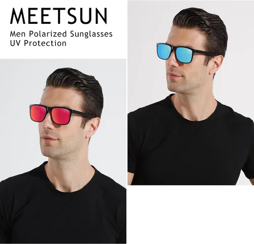 Vista 7 de MEETSUN Gafas de sol polarizadas para hombres y mujeres protección UV Estándar