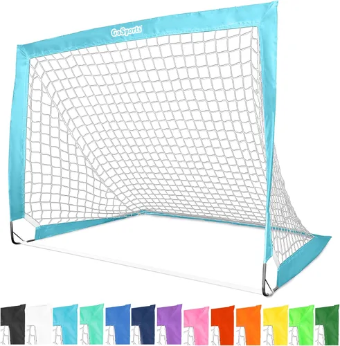 Vista 29 de GoSports - Arcos de fútbol portátiles para niños, 13 opciones de color, elige 4 x 3 pies o 6 x 4 pies, redes desplegables de tono
