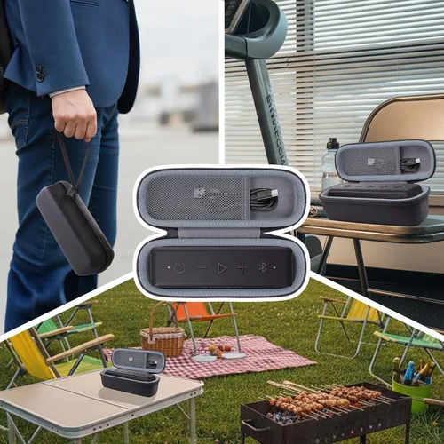 Vista 8 de co2CREA Anker SoundCore A3102 AK-A3102011 bocina portátil Bluetooth para exteriores con bolsa de transporte resistente Negro