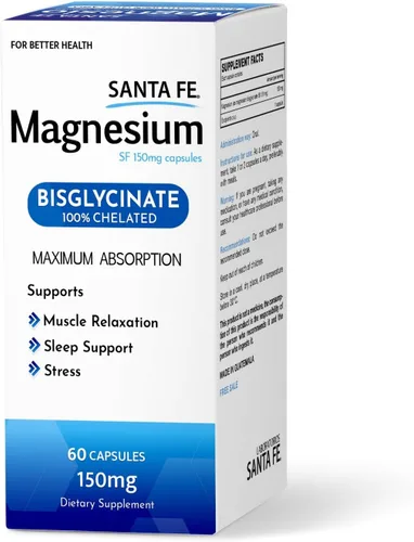 Vista 3 de Ballena Azul Dietético Magnesio (Bisglicinato) 100% Quelatado - Máxima absorción, Suplemento para Apoyar: Alivio del estrés, sueño, salud Herat