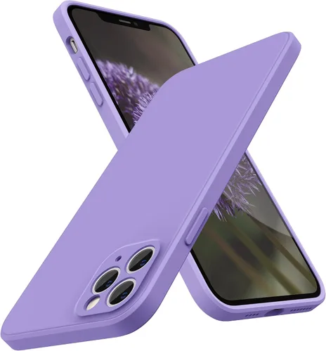 Vista 9 de SURPHY Funda de diseño para iPhone 11 Pro Max con protección para cámara, diseño de borde recto, silicona líquida delgada, piedra