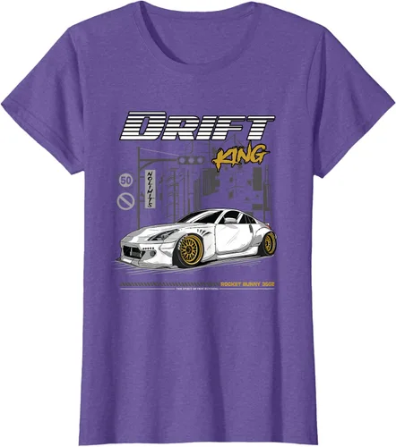 Vista 22 de Z34 370 Fairlady Z - Camiseta gráfica de cuerpo ancho, Negro, S