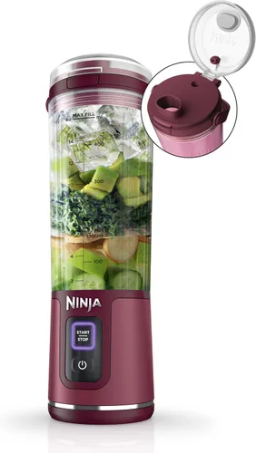Vista 28 de Ninja Blast Batidora portátil, inalámbrica, recipiente de 18 onzas, menta