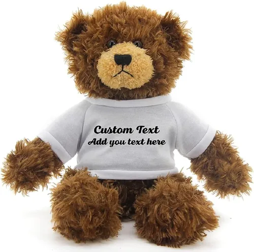 Vista 16 de Oso Brandon de chocolate personalizado – Juguete de peluche personalizado de 12 pulgadas – Regalo perfecto de oso personalizado para graduación, San