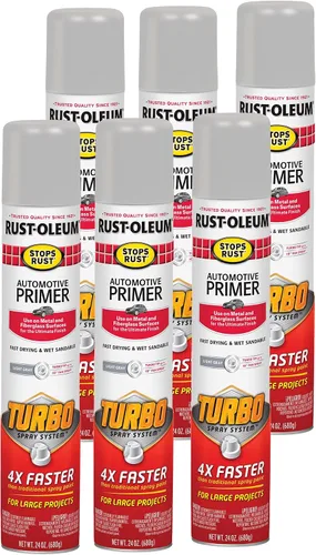 Vista 13 de Rust-Oleum 384757 Stops Rust Custom Spray de imprimación automotriz 5 en 1, 12 oz, gris oscuro mate
