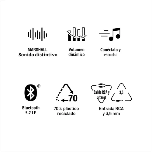 Vista 10 de Marshall Stanmore III Altavoz Bluetooth para el Hogar - Sonido Estéreo Fuerte con Controles de Graves y Agudos Alimentado con Enchufe Compatible