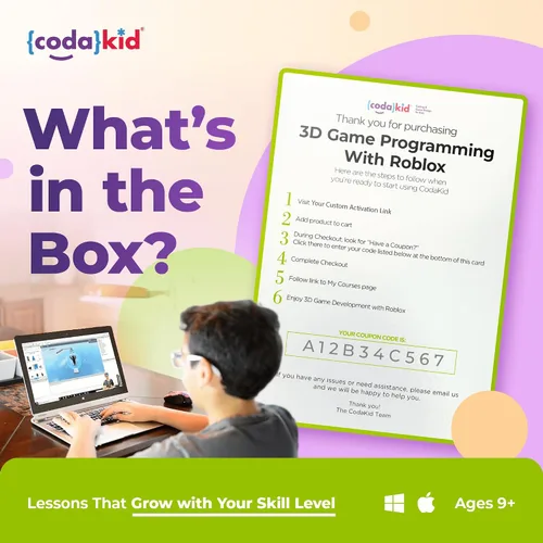 Vista 3 de CodaKid Roblox Coding, Award-Winning, Coding for Kids, Ages 9+ with Online Mentoring Assistance, Learn Computer Programming and Code Fun Games with