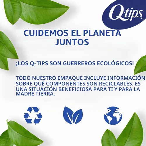 Vista 8 de Q-tips Hisopos de algodón, originales, para el hogar, primeros auxilios y belleza, 100% algodón, 500