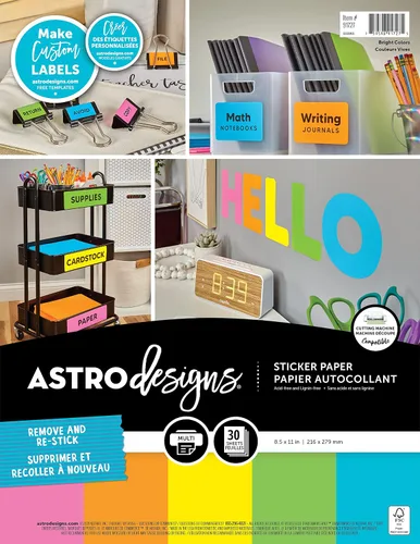 Vista 11 de AstroDesigns® Papel adhesivo para pizarra, 8.5 x 11 pulgadas, 24 libras, negro, 10 hojas completas (91756)