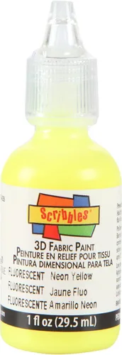 Vista 26 de Scribbles Pintura de tela 3D de 1 oz, color negro brillante