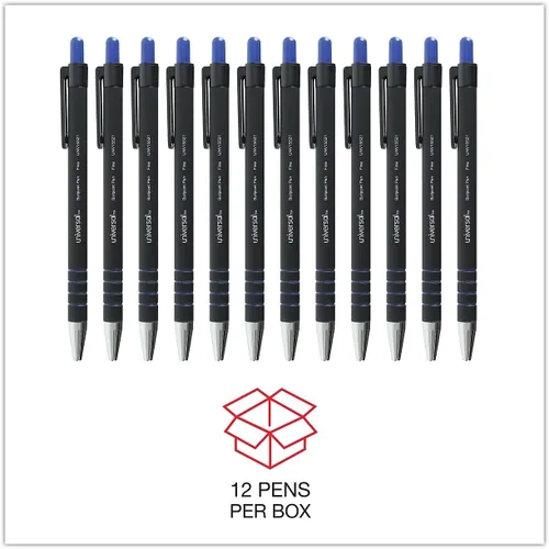 Vista 5 de UNIVERSAL UNV15521 Bolígrafo Retráctil Fino 0.028 in - Azul (1 Docena)