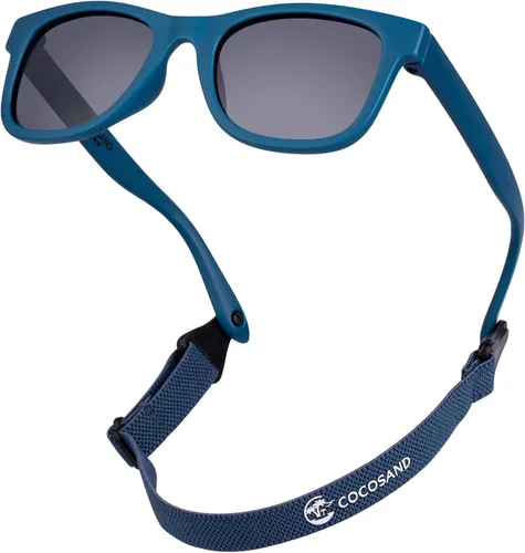 Vista 11 de COCOSAND Flexible Polarized Baby Sunglasses with Strap Beige