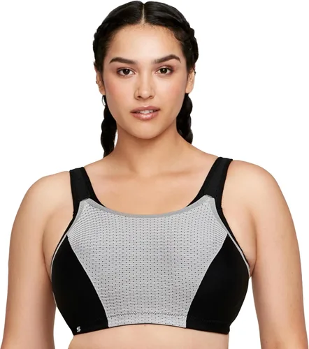 Vista 7 de Glamorise Sujetador deportivo de doble capa con control personalizado para mujer