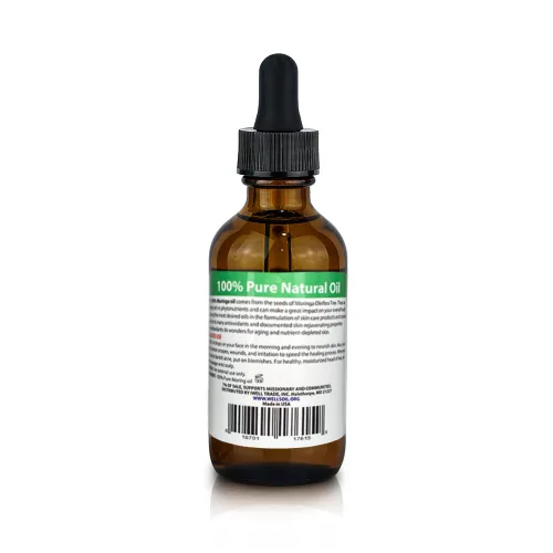 Vista 2 de Well's Oil Aceite de moringa 100% puro, acondicionador, hidratante y nutritivo, ácidos grasos, totalmente natural, para el cuidado de la piel
